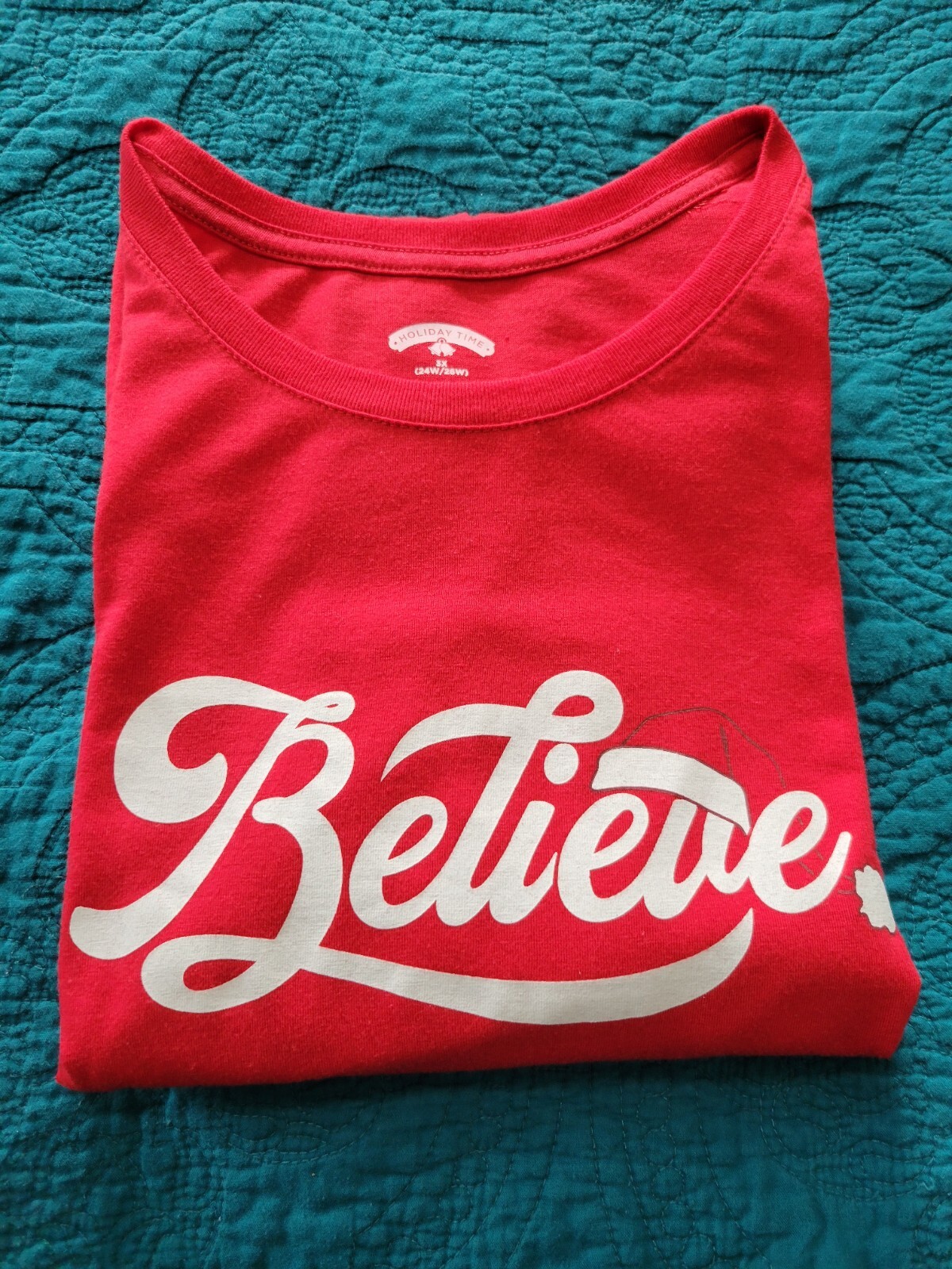 Holiday Time Christmas Believe Mens T Shirt 3X (56x28) gallery