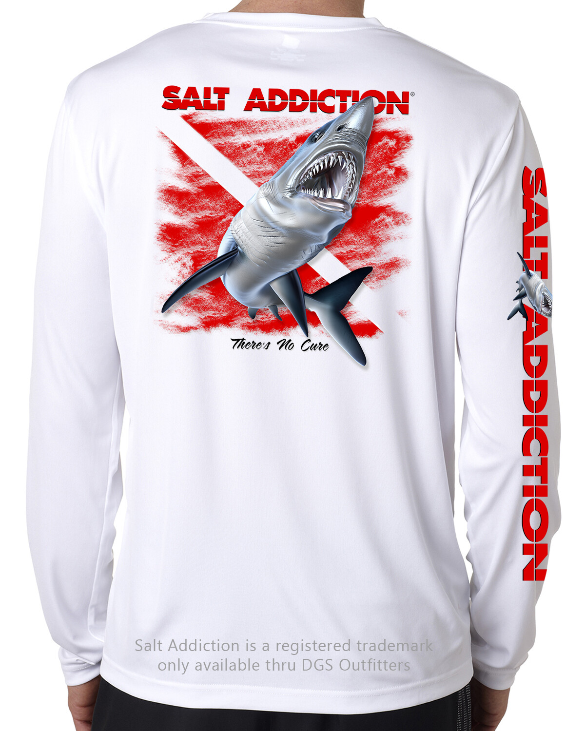 Salt Addiction Dive flag t shirt long sleeve microfiber saltwater uv upf 50+ gallery