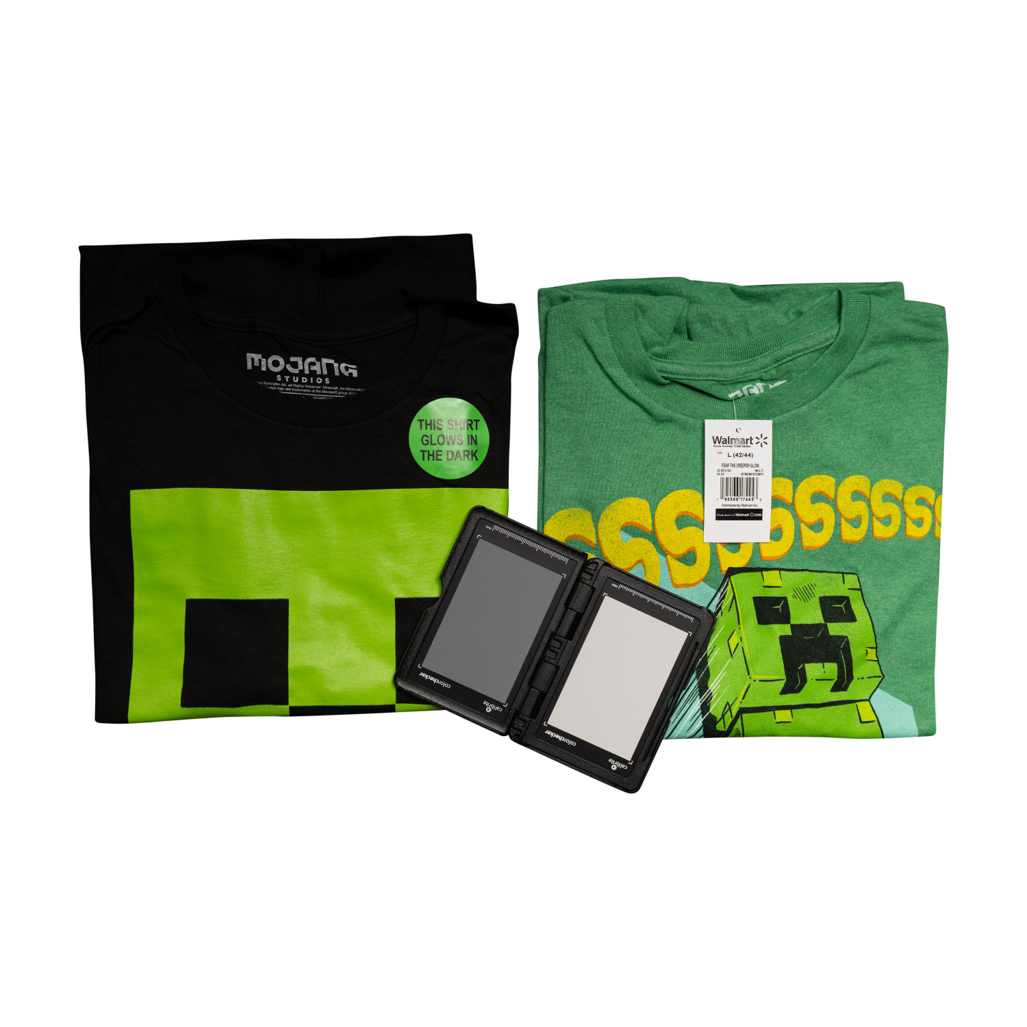 Minecraft Fear The Creeper Glow in Dark 2 Piece Adult T-Shirt Set gallery