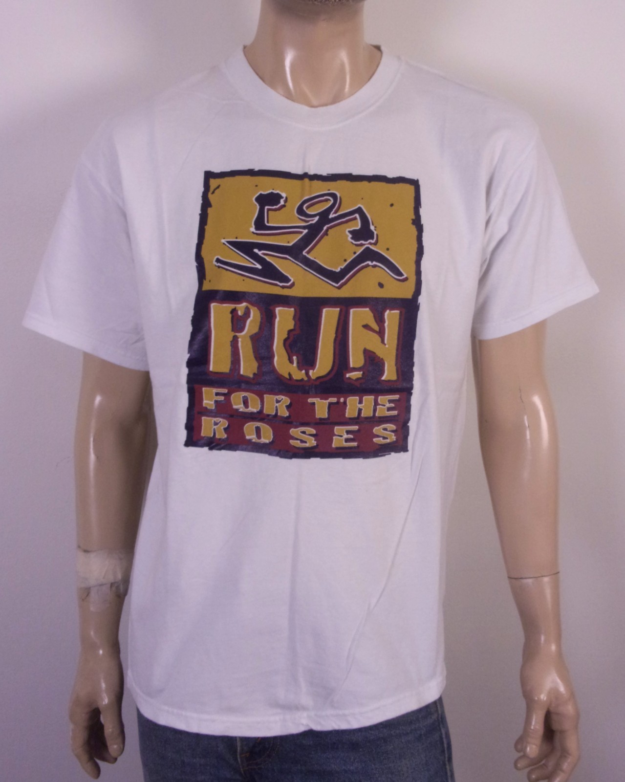 vintage 90s 00s Y2K Run For The Roses T-Shirt Hanes sz L gallery