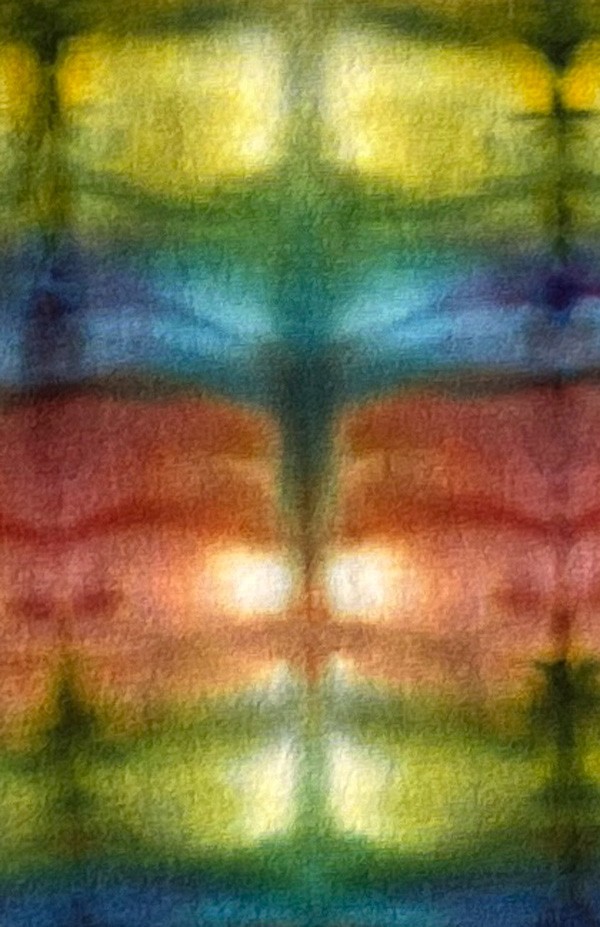 Surfer Style Ice Tie Dye T-Shirt, Unisex L SS, Avocado Blue & Brown gallery