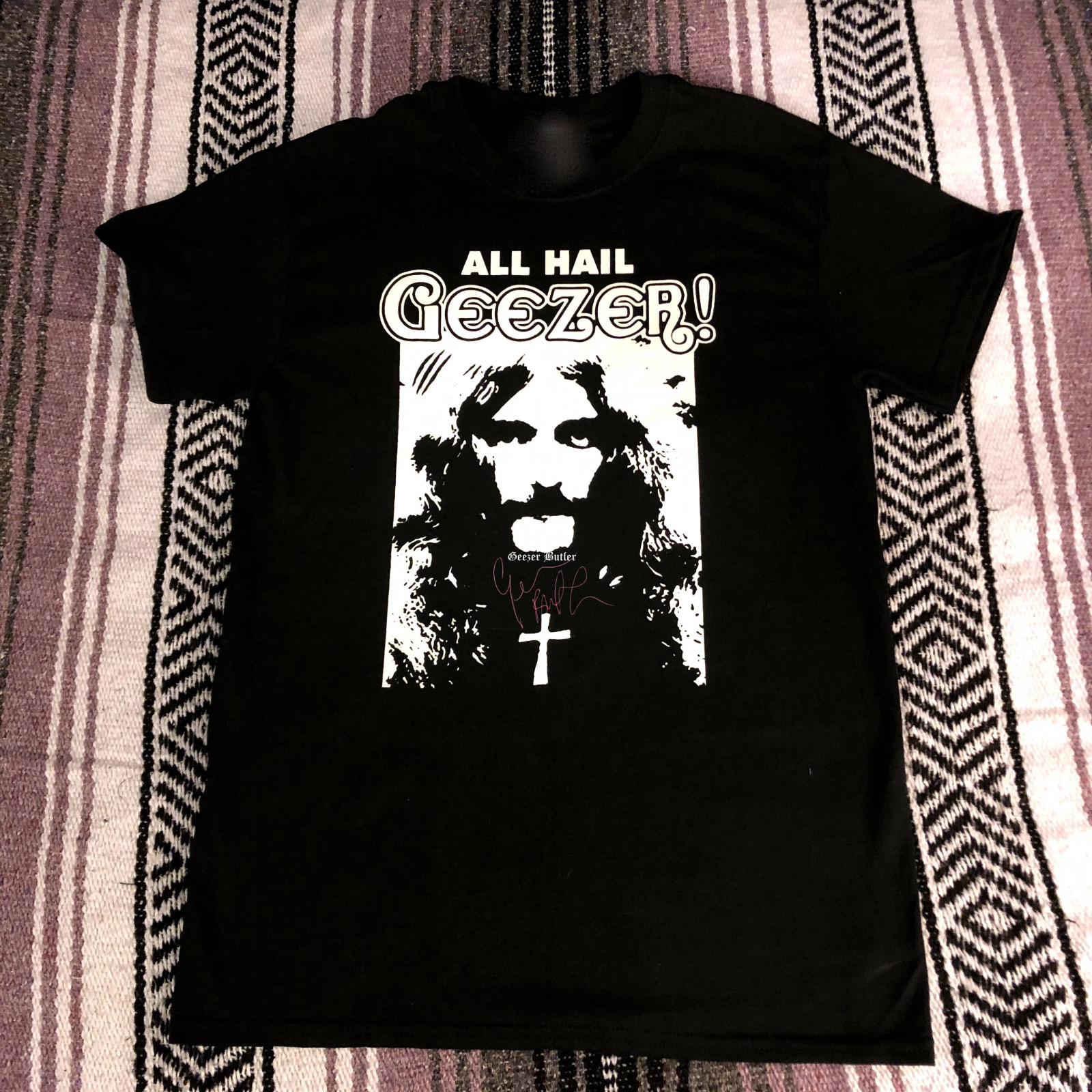 Vintage Geezer Butler Signature Cotton Black S-4XL Unisex Classic Shirt TR716