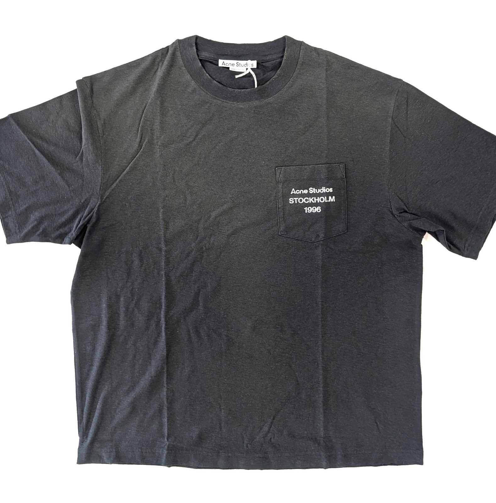 Acne Studios SS26 Stockholm 1996 Faded Black T-Shirt Oversized Men L XL NWT