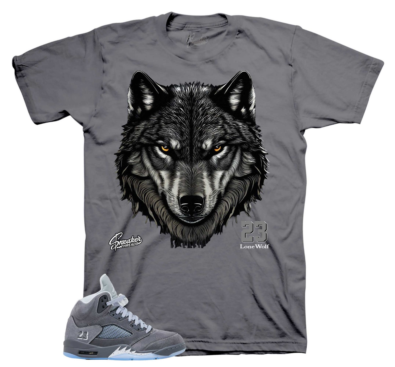 Shirts To Match Jordan 5 Wolf Grey Sneaker Tees For AJ5 - Fearless Shirt gallery