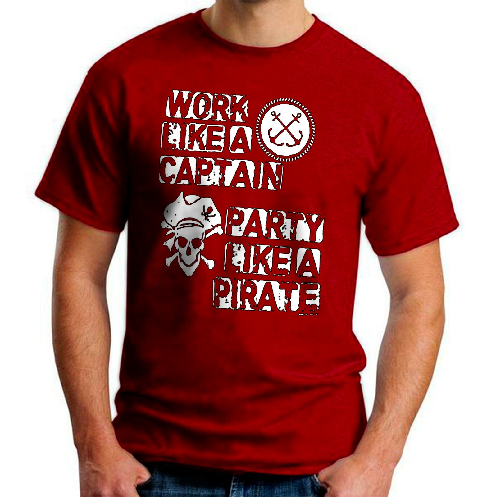 WORK LIKE A CAPTAIN PARTY LIKE A PIRATE FUN GRAPHIC Short-Sleeve Unisex T-Shirt gallery
