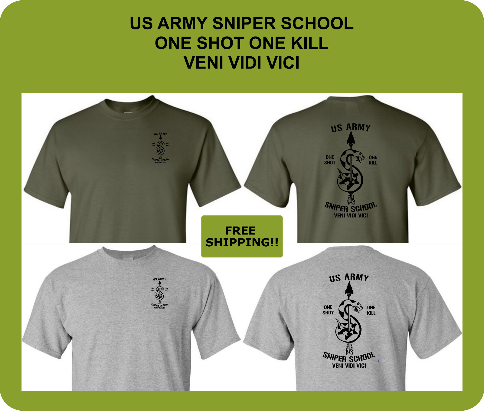 US Army Sniper Shirt, US Army Sniper School, Performance Shirt
