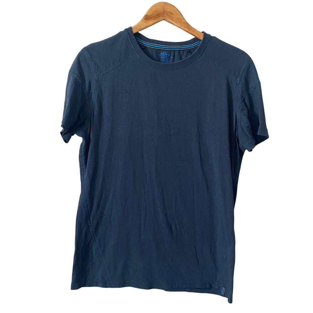 Kuhl Mens Medium Short Sleeve Crew Neck Tee Dark Slate Blue Hiking Outdoor