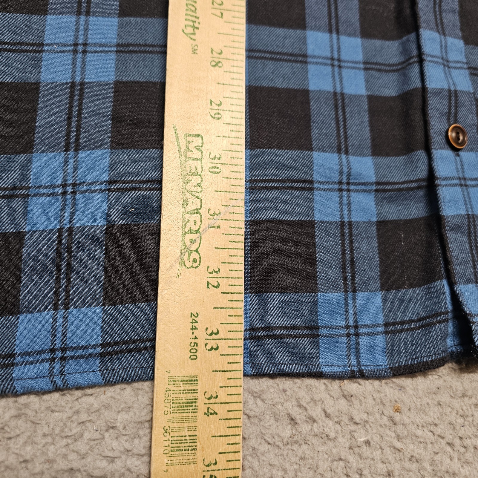 LL Bean Flannel Shirt Men's 3XLT Blue Plaid Button Up Shirt #513682 Untucked Fit gallery