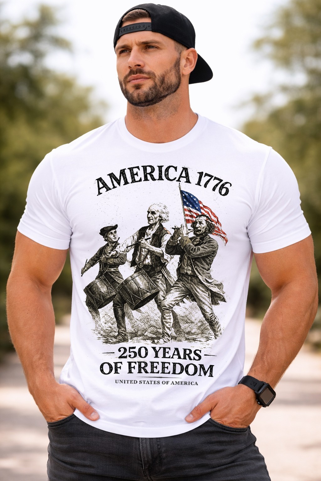 America 1776 Shirt Spirit of 76 Patriotic 250 Years Freedom 4th July T-shirt gallery