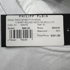 PHILIPP PLEIN Round Neck Short Sleeve Skully Gang T-Shirt Men’s Sz XL