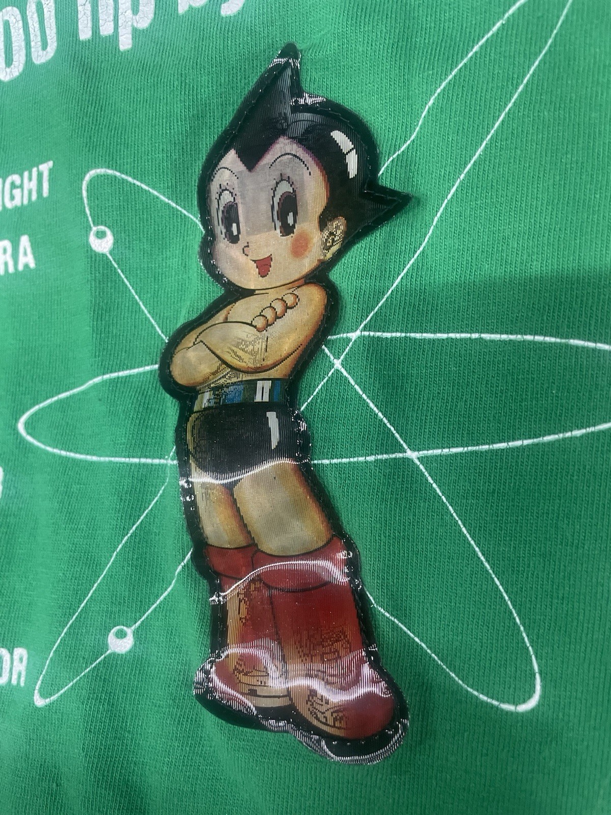 RARE Vintage Y2K 3D Astro Boy Tezuka Mighty Atom Cropped Tee Size M gallery