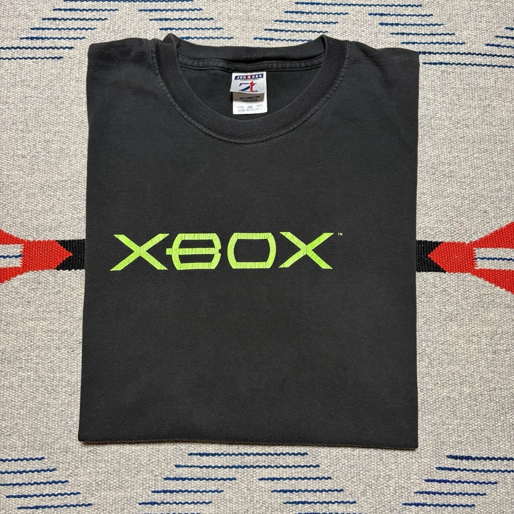 Vintage Y2K XBOX Microsoft Promo Graphic T Shirt Black Men’s 2XL