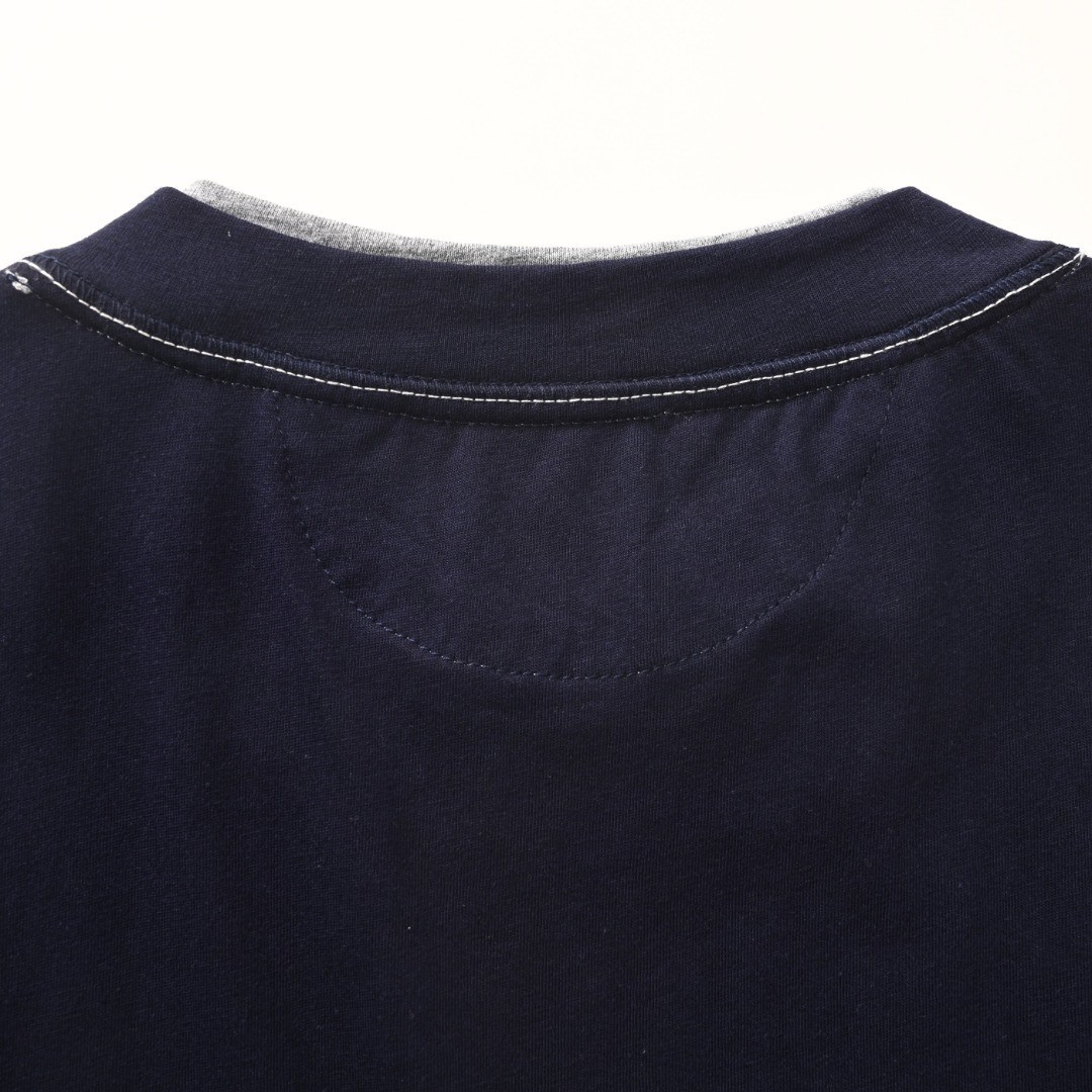 BRUNELLO CUCINELLI Embroidered Layered Short-Sleeve T-Shirt, Size M gallery