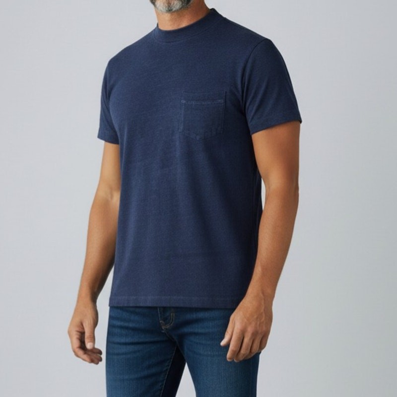 AG Adriano Goldschmied Blue Single Pocket Crew Neck T Shirt Men’s Size M