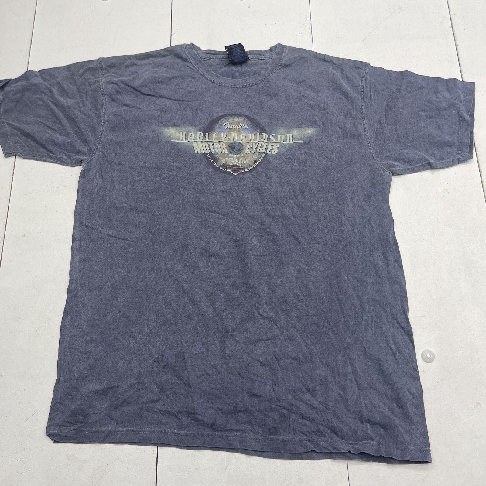Harley Davidson Grand Canyon Sedona AZ Blue T Shirt Mens Size Large gallery