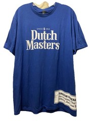 Dutch Masters Cigars/Tobacco {leaf wraps} Promo Shirt • Adult XL• Unique Blue!