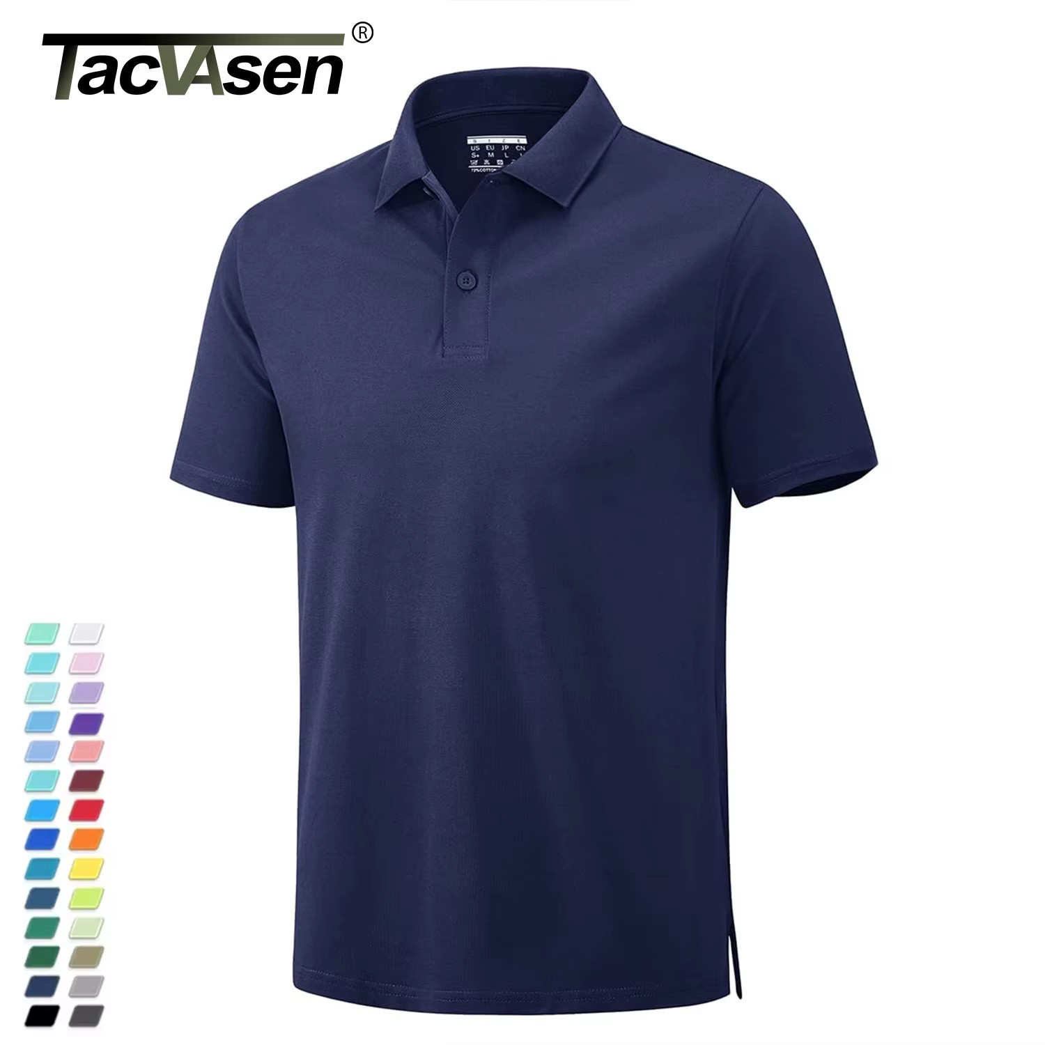 Mens Polo Shirt Short Sleeve Breathable Sports T-Shirt Summer Casual Top gallery