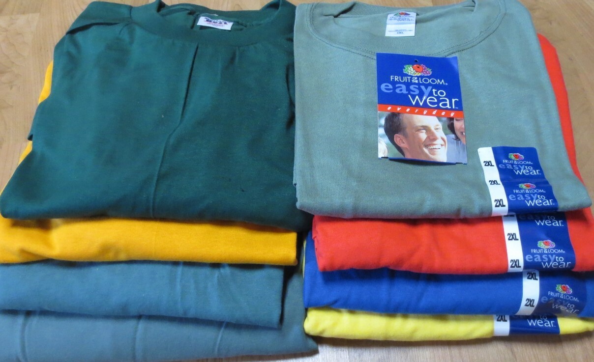 Men Fruit of The Loom Murina Other T-Shirts 2XL 6 Pc 6 Color 100 Cotton & 50/50