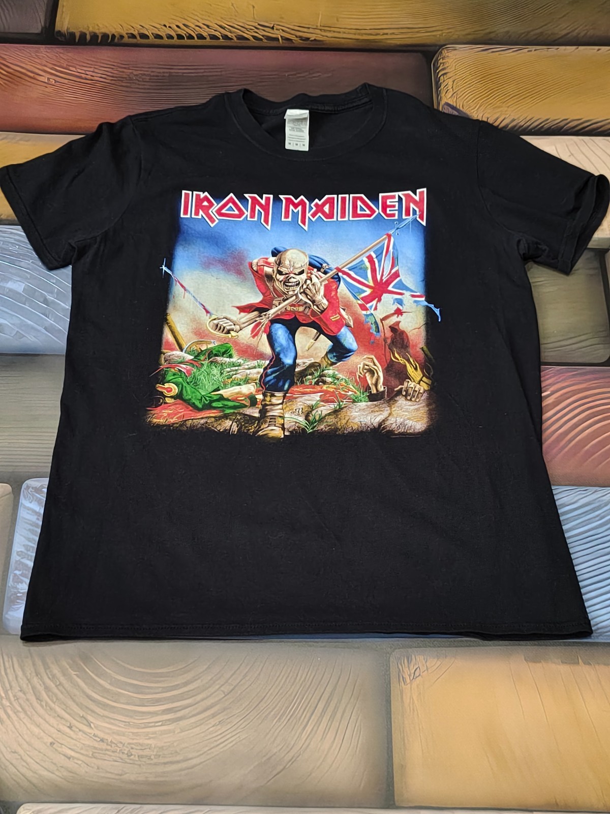 Iron Maiden The Trooper Black T-Shirt 2010 Vintage Rock Band Merch Size M gallery