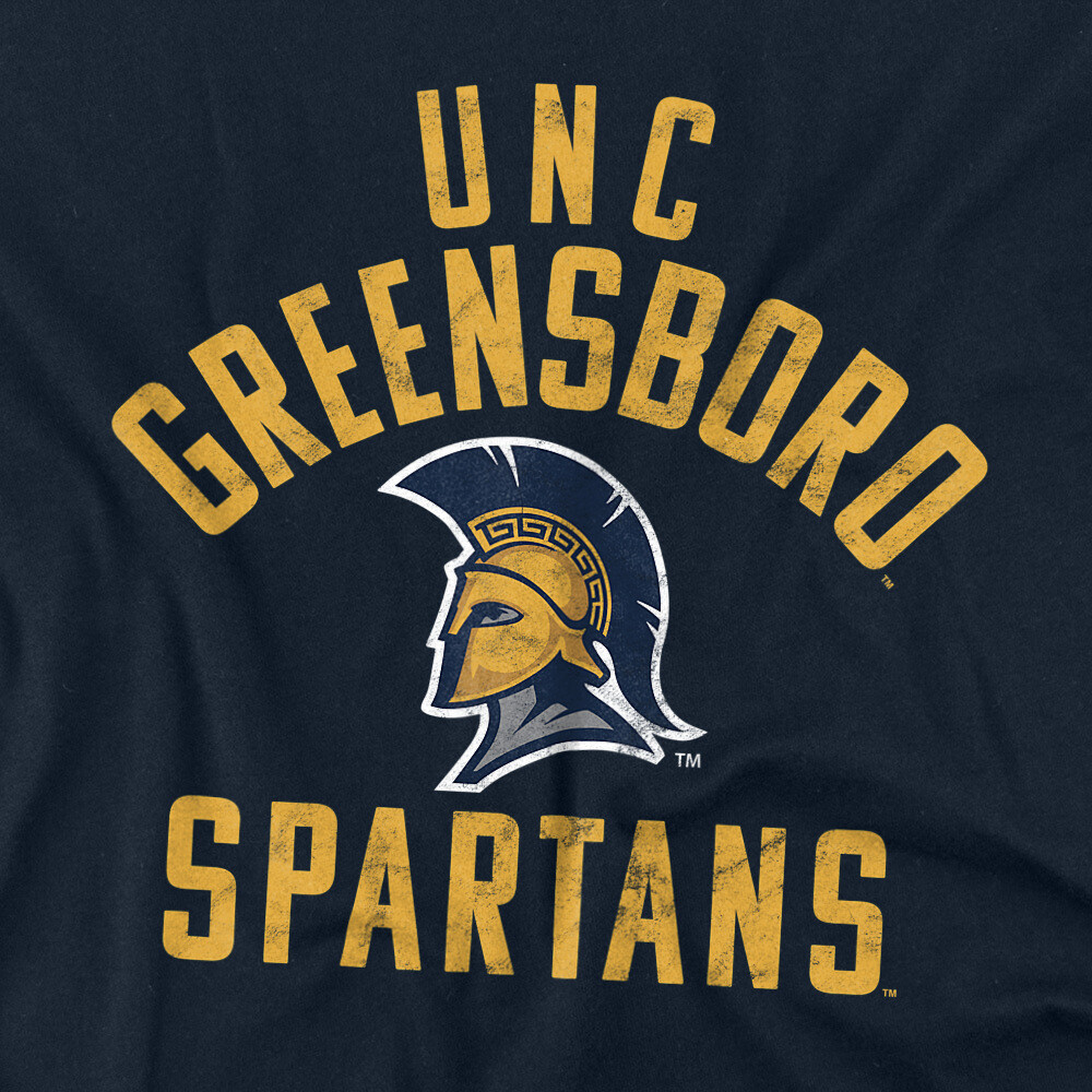 University of North Carolina Greensboro Adult T-Shirt Spartans Logo, Navy, S-5XL gallery