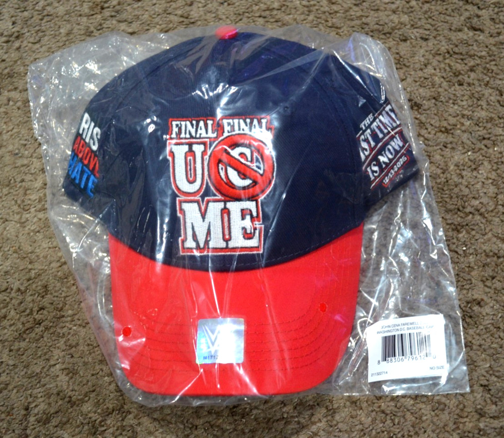 WWE AUTHENTIC JOHN CENA FAREWELL TOUR 2025 FINAL MATCH WASHINGTON DC HAT NEW!!!!