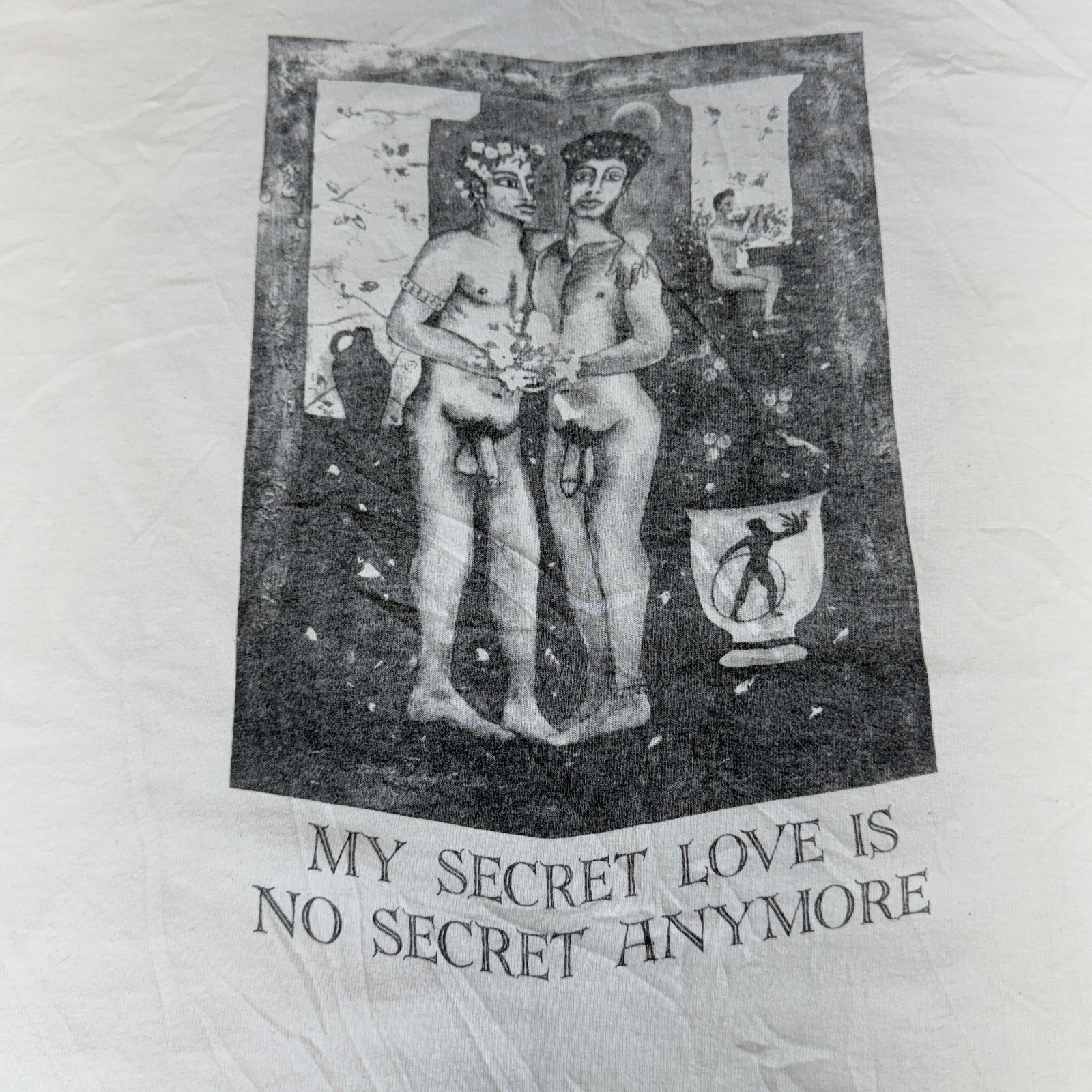 Vintage 90s My Secret Love T-Shirt Size L White Gothic Punk Made In Usa Mens gallery
