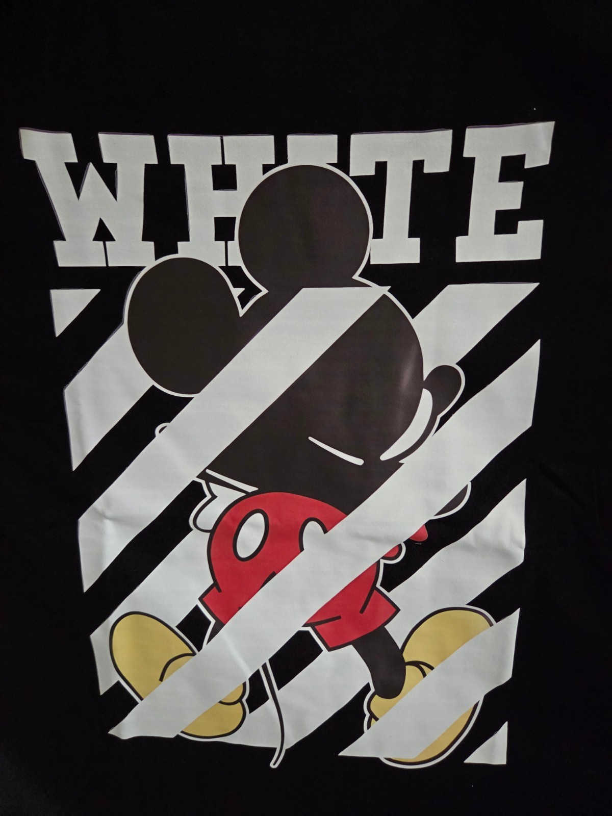 Off White X Mickey Graphic Print Black T-Shirt Cotton Regular Fit S/M/L/XL gallery