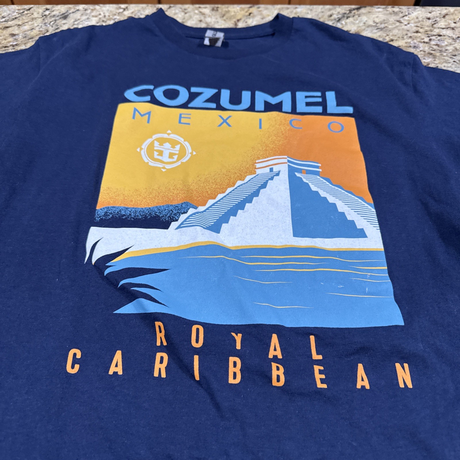 Cozumel Shirt Adult Medium, Blue Cozumel Mexico Short Sleeve Pullover NWT Cpix gallery