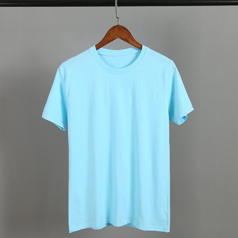Universal Men's Polyester Fiber Plain Crew Neck Tee Short Sleeves T-Shirt M-5XL gallery