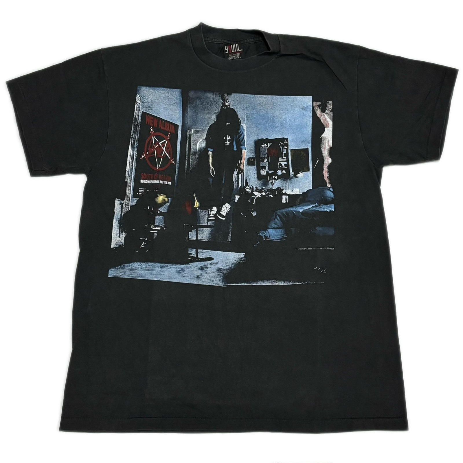Vintage Slayer Mandatory Suicide Hanging Boy South of Heaven Sz.L Shirt REPRINT gallery