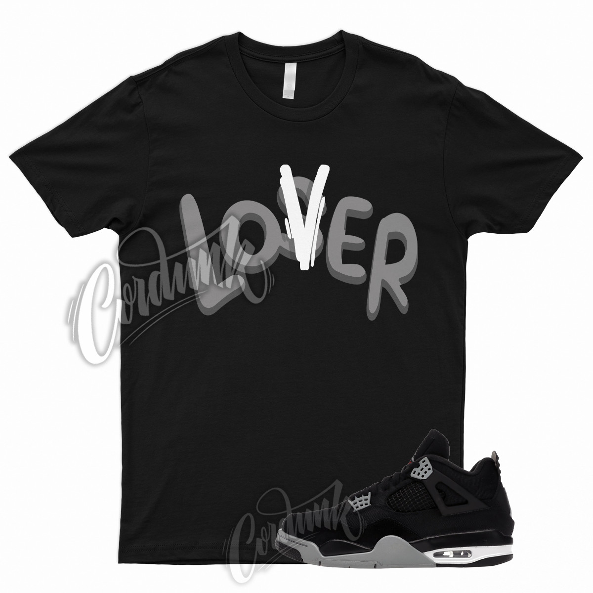 LO T Shirt for 4 SE Black Canvas Light Steel Grey Shadow Red Particle 1 Gym