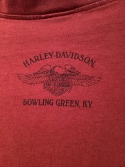 Harley Davidson XL Bowling Green, KY Maroon 1/4 Button Up T-Shirt No Cuffs