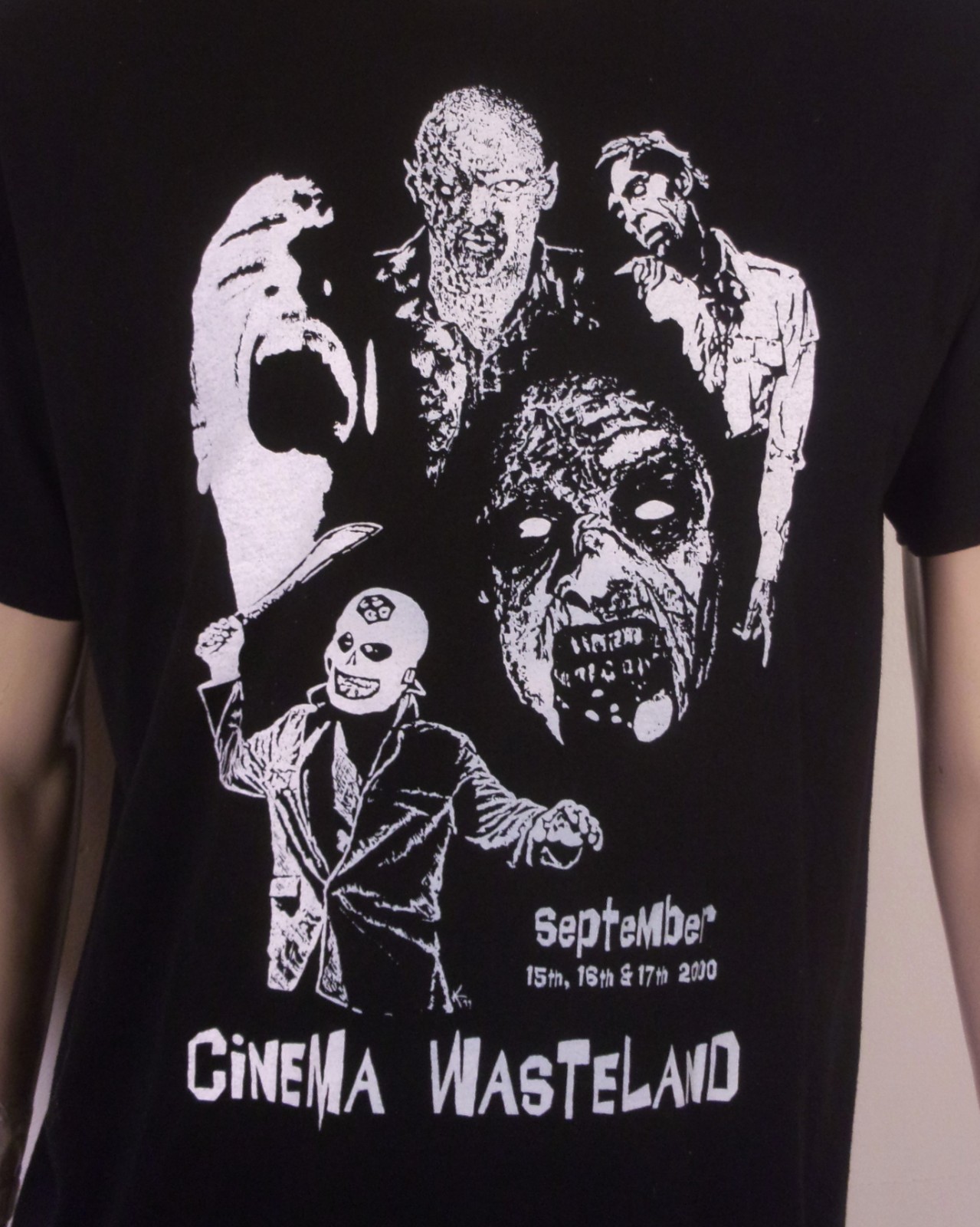 vintage 90s 00s Y2K 2000 Cinema Wasteland T-Shirt Horror Zombie Movie Expo SZ L gallery