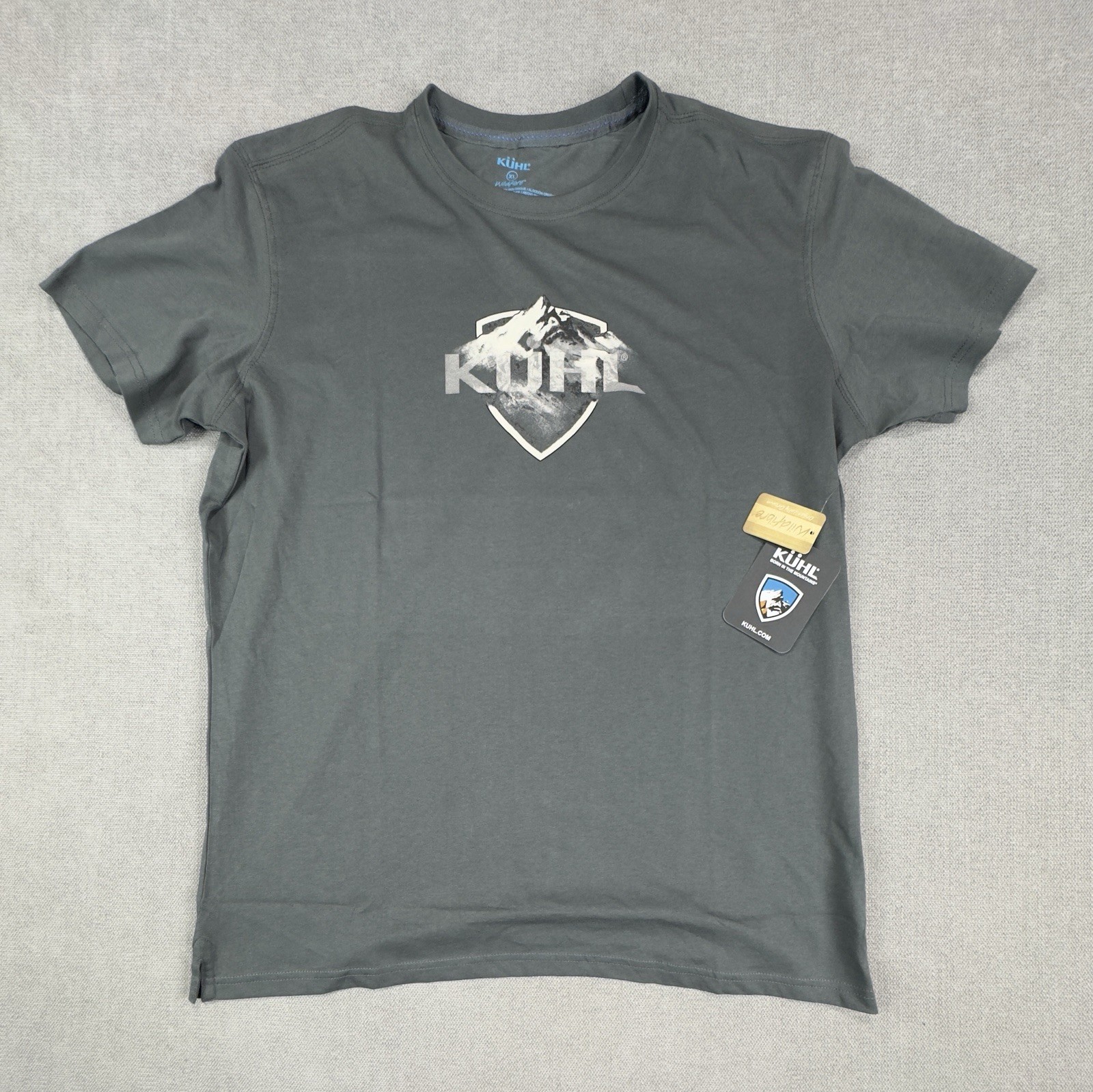 Kuhl Shirt Men Extra Large Cotton Gray Hiking Trek Mountain Logo New gallery