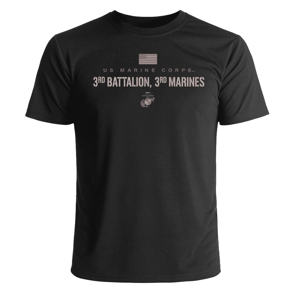 US Marine Corps 3rd Battalion, 3rd Marines Subdued T-Shirt Officially Licensed