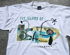 Tony Illustrations Bali Indonesis tee shirt t-shirt preowned sz L Large 1