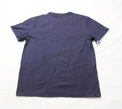 Shein Men’s Contrast Trimmed Short Sleeve T-Shirt JL3 Navy Blue Large