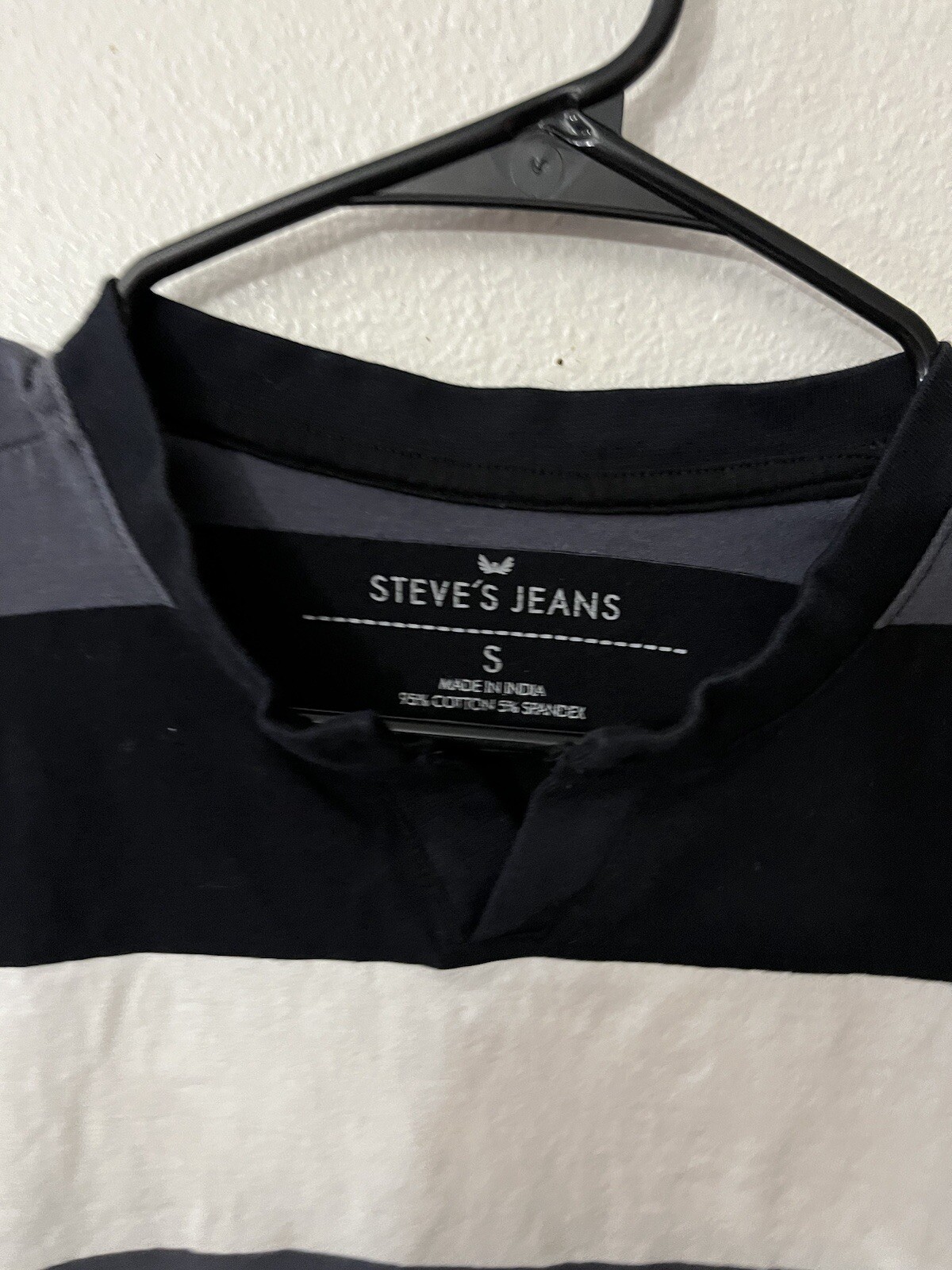 Steves Jeans Mens Size Small Black White Grey Shirt gallery