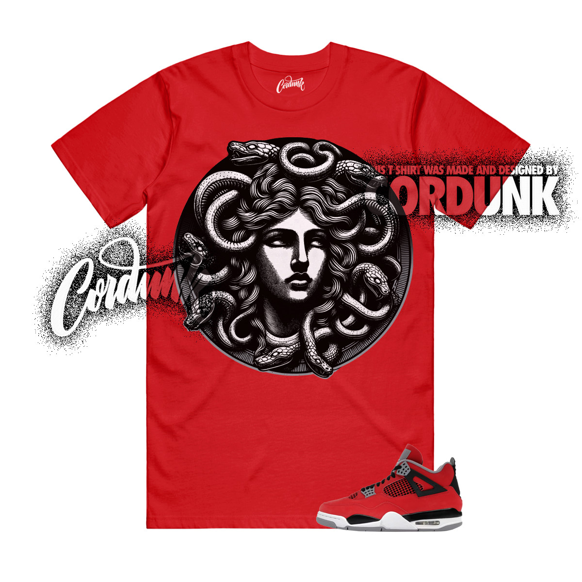 4 Toro Bravo Fire Red White Black Cement Grey 2026 T Shirt Match MED gallery