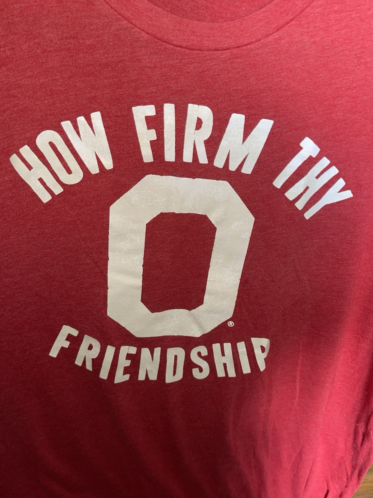 Homage Red Ohio State T-Shirt Size 3XL Unisex 'How Firm Thy Friendship' gallery