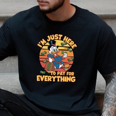 Im Just Here To Pay For Everything Funny Duck Money T-shirt