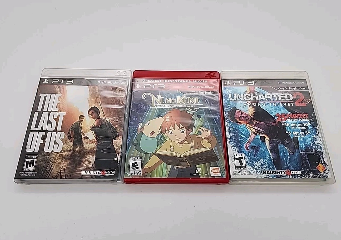 PS3 Games Lot – Last Of Us, Ni No Kuni, Uncharted 2