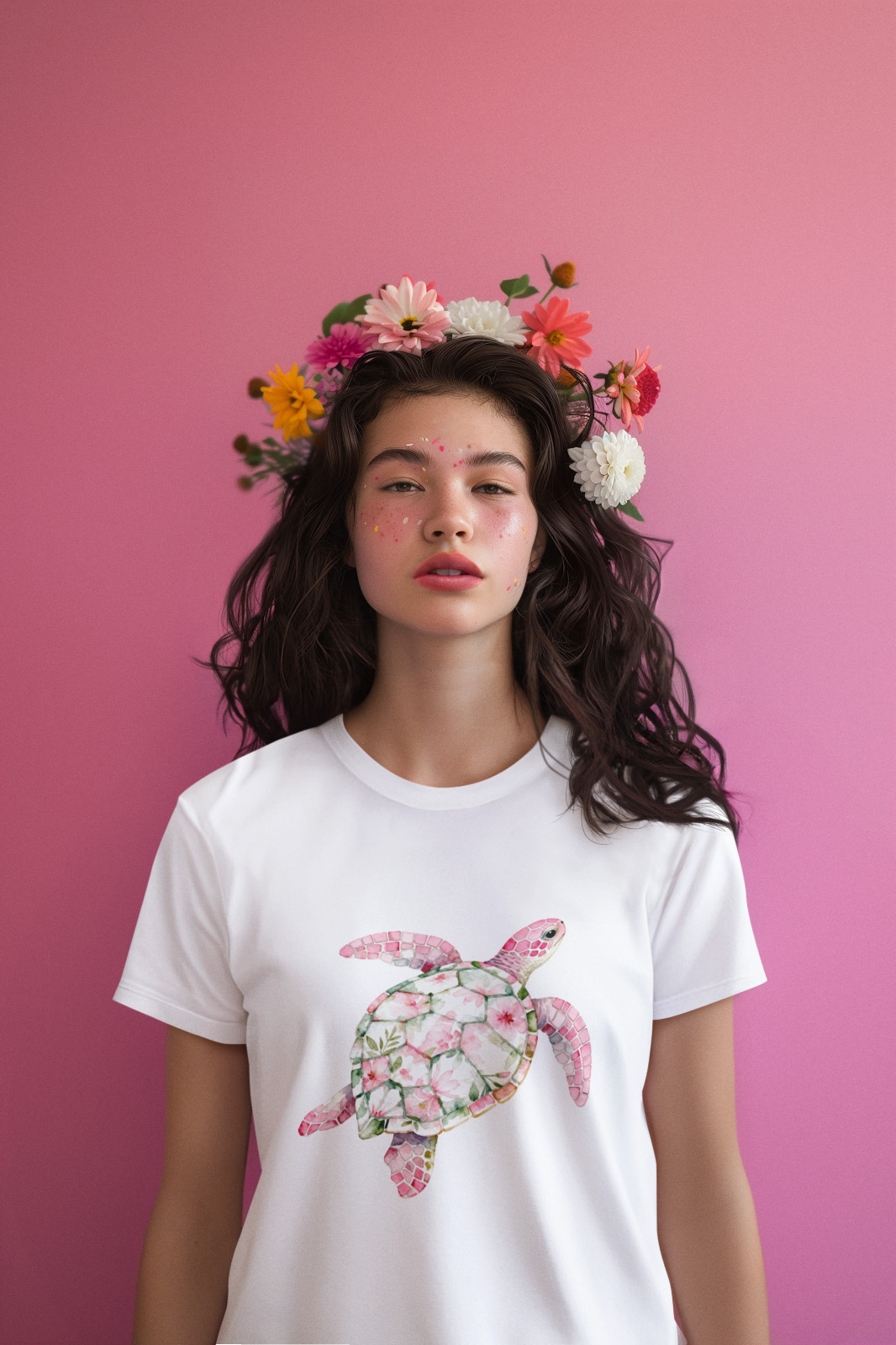 Floral Sea Turtle T-Shirt Black Unisex Tee Ocean Beach Graphic Boho Coastal Art gallery