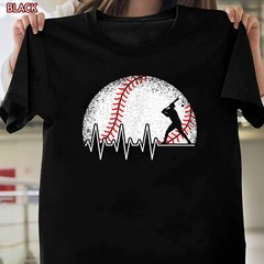 Funny Baseball Heartbeat Baseball Player T-Shirt, Baseball Player
