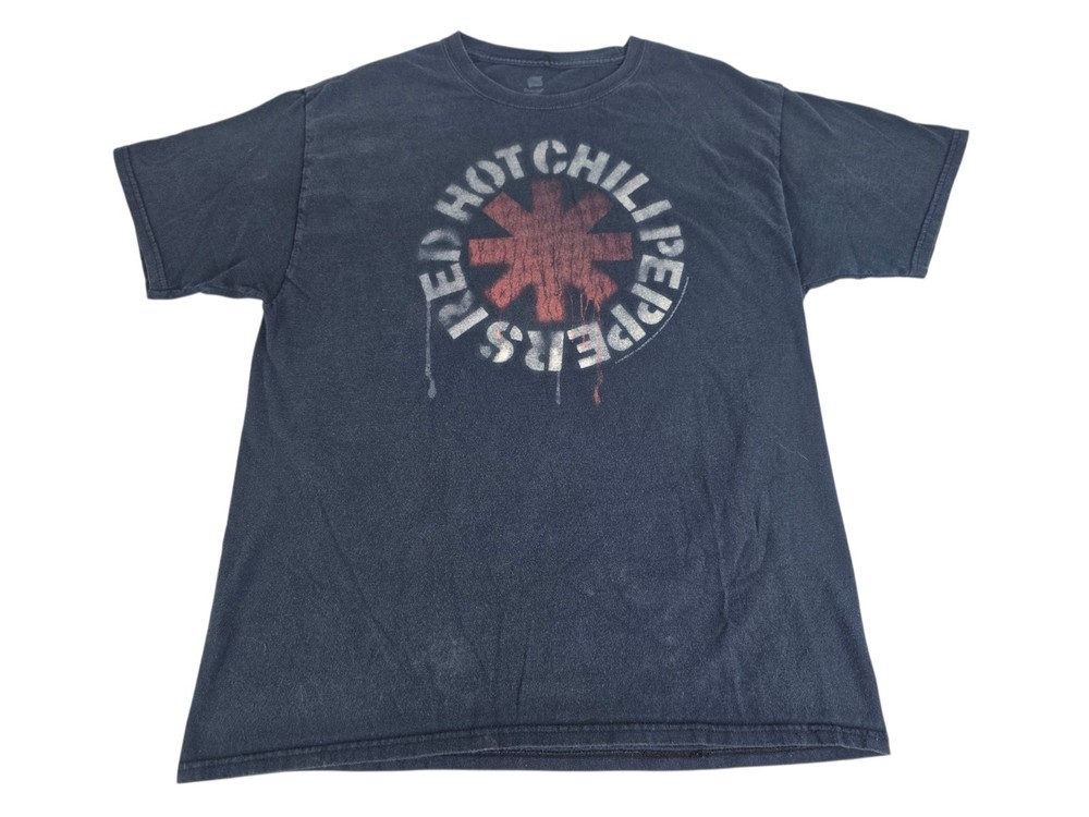Vintage Y2K 2000 Red Hot Chilli Peppers Band Shirt Large Motion Logo Punk