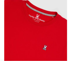 New Psycho Bunny Classic Crew Neck Tee Red Spice MSRP $50 Sizes XXS-3XL *See Cap