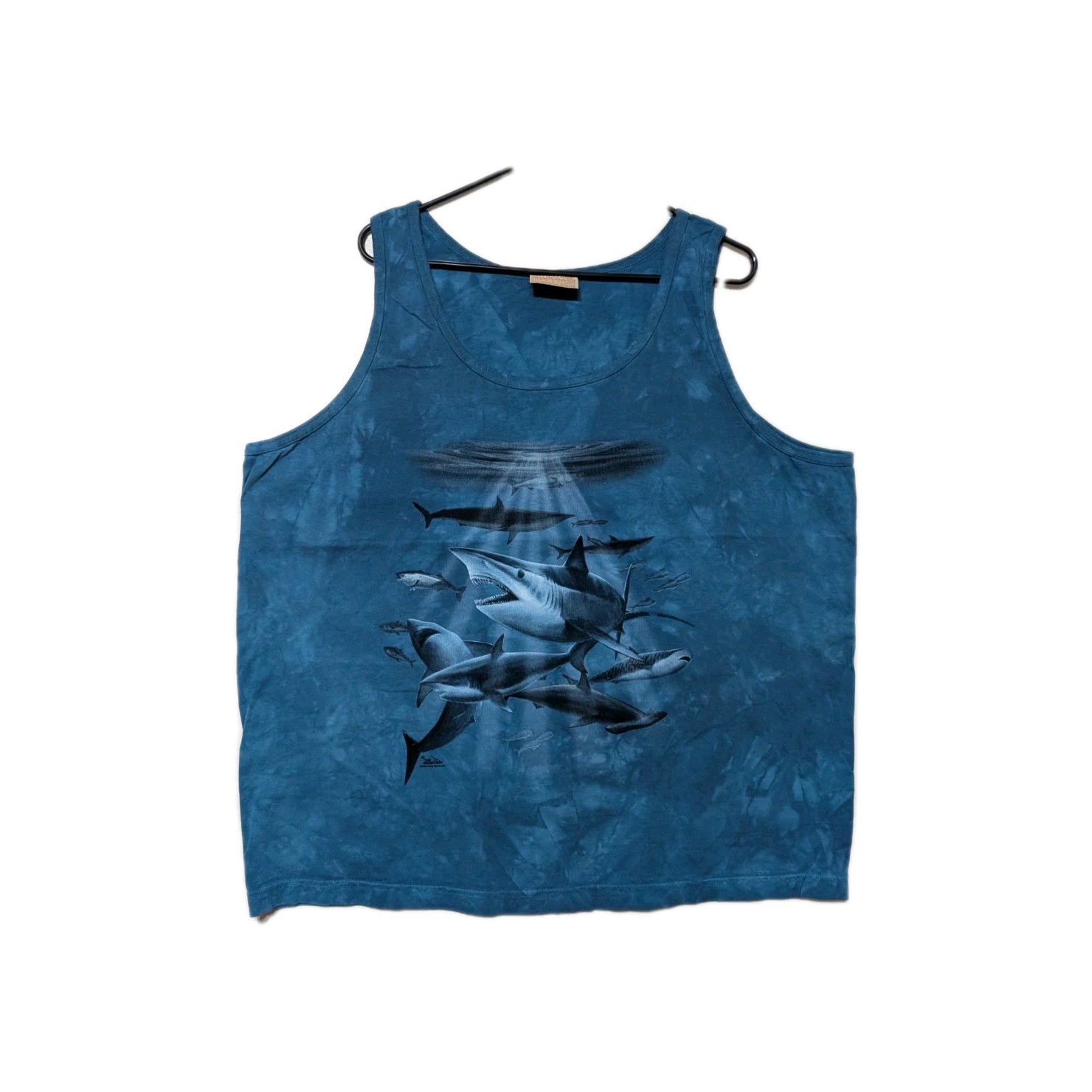 The Mountain Mens T-shirt Vintage 2004 "Shark Bite" Tank Top Sleeveless XL #5997 gallery