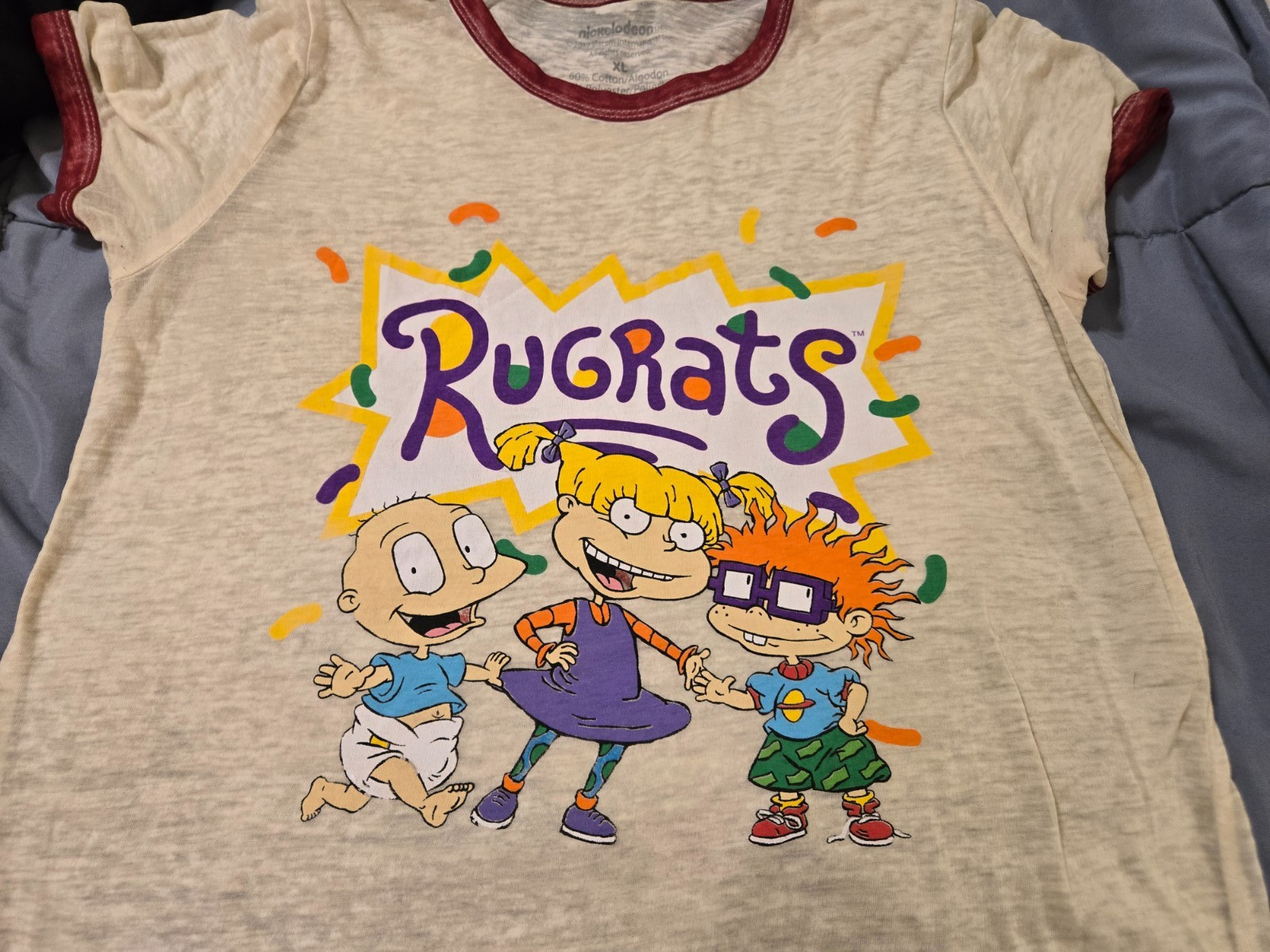Nickelodeon 90’s Rugrats Semi Sheer T-shirt Size XL Juniors Burnout gallery