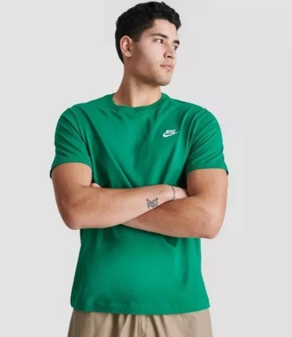 Nike Mens Sportswear Cotton Embroidered T-Shirt Malachite Green Sz M/XL /2XL New gallery