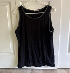 COOFANDY Men’s Black Solid Round Neck Sleeveless Tank T-Shirt Size S
